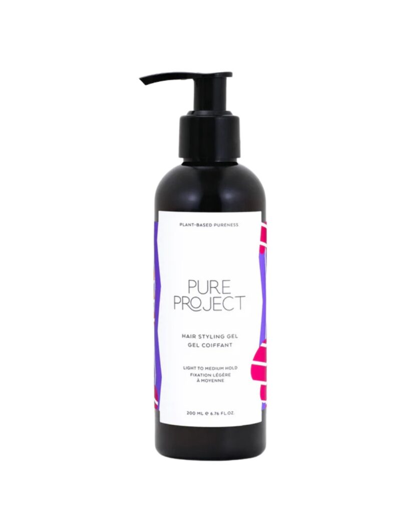 Pure Project bitki bazlı saç jeli, hafif orta tutuşlu, 200 ml şişe