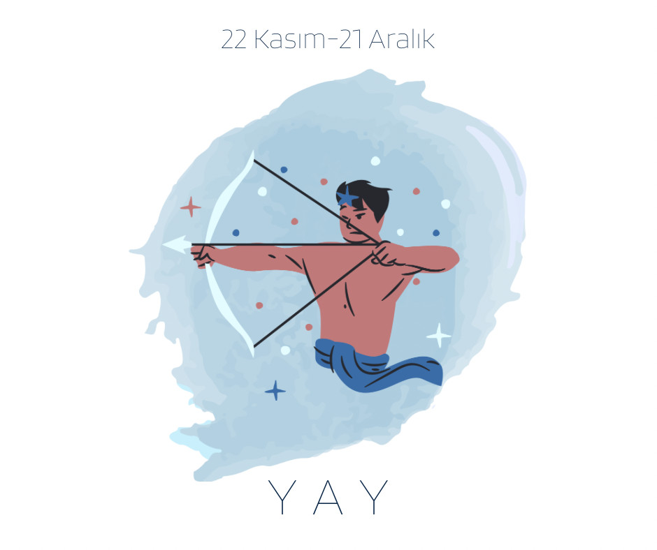 Yay burcu okçu erkek figürü, 22 Kasım-21 Aralık tarihleri