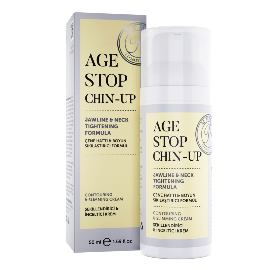 Age Stop Chin-Up çene ve boyun sıkılaştırıcı bakım kremi ve kutusu