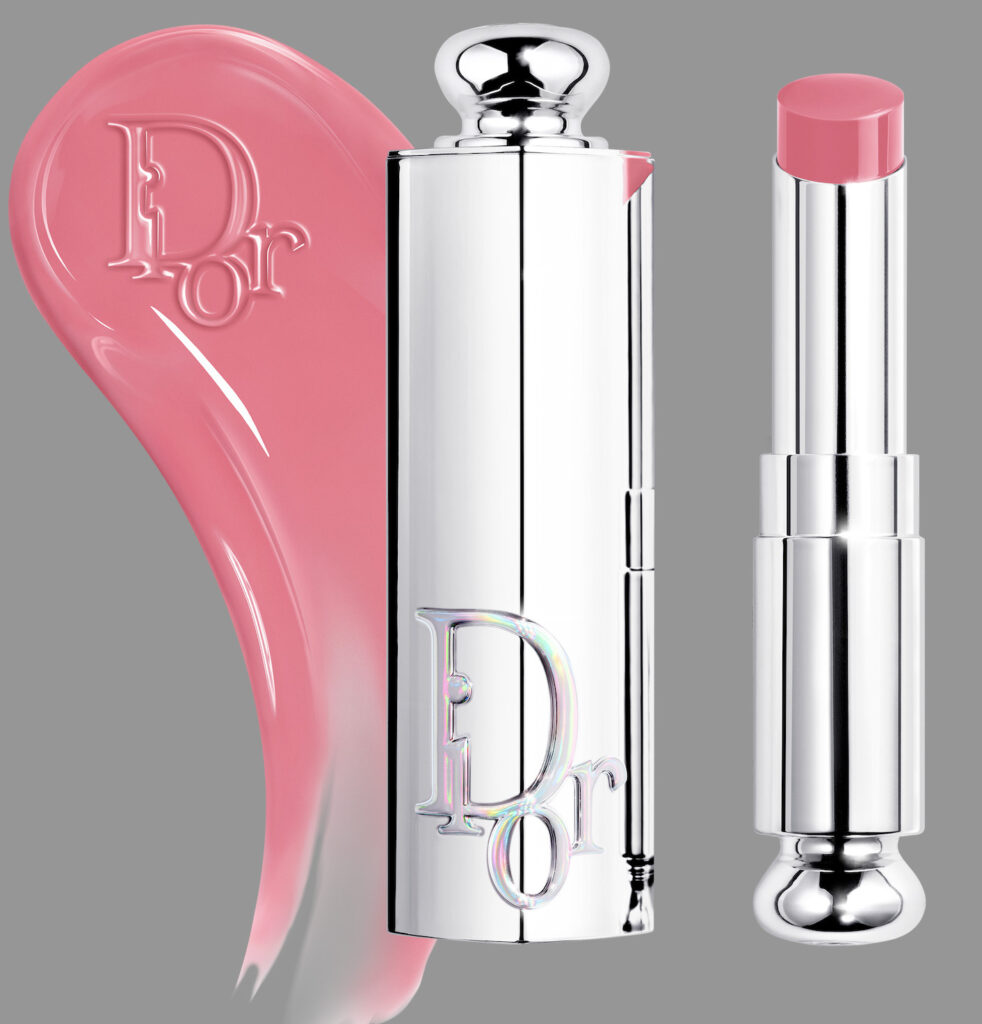 Dior'un parlak pembe ruju, metalik ambalajı ve jel dokusu